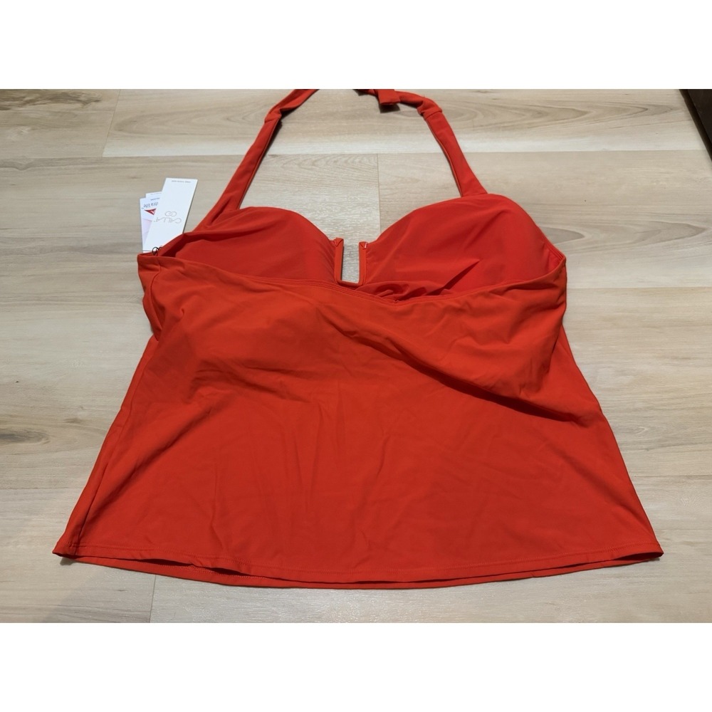 Calia Women's UBAR Halter‎ Tankini Swim Suit Size 3X NEW WSA15302WP RED